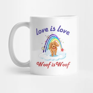 Pride Rainbow Dog Mug